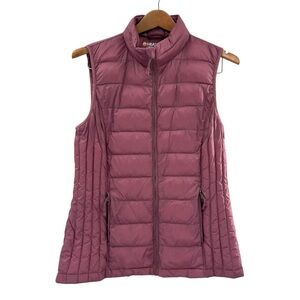 Heatkeep Mauve Down Puffer Vest Interior Pockets M